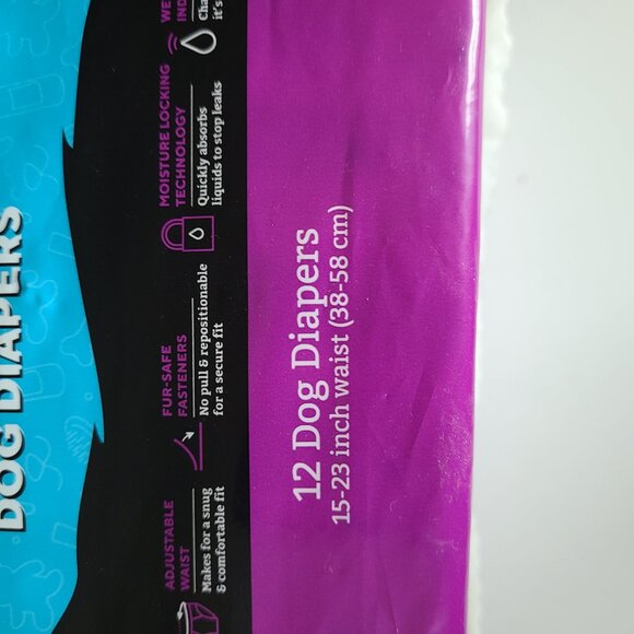 Dog Female Diapers 9 Reusable + 10 Disposable Waist 14" - 22" Skirts Washable - Picture 10 of 15
